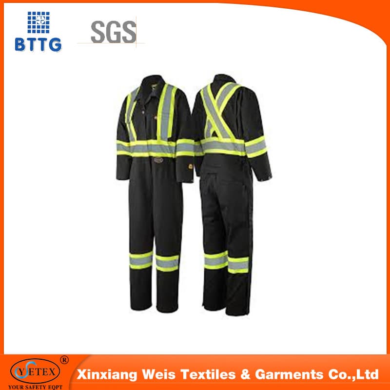 nfpa70e fr coverall safety clothing with reflective strip